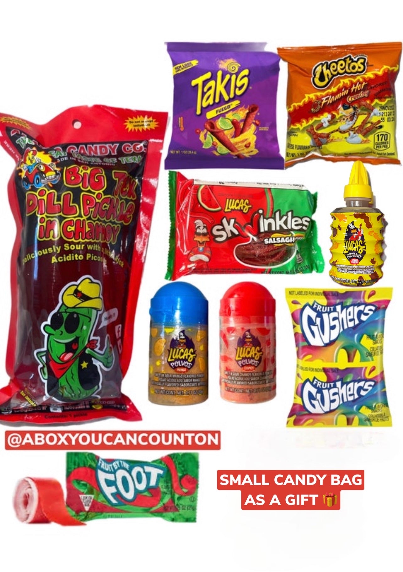 Chamoy Pickle Kit-Takis&Hot Cheetos Package Alamo Candy Co-Incudes 9 I – A  Box You Can Count On