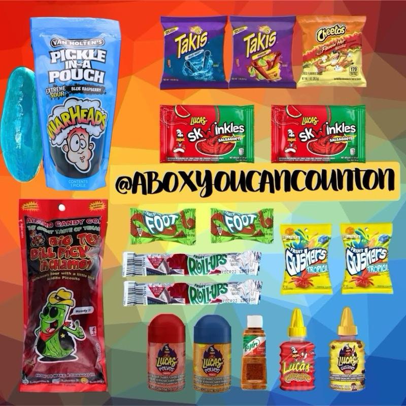Blue Raz and Chamoy Pickle Kit Includes 18 Items